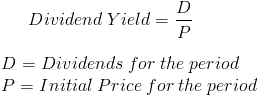 how to calculate dividend yield on a stock